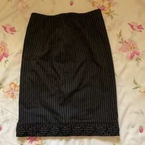 Carlisle Black Pinstripe Pencil Skirt